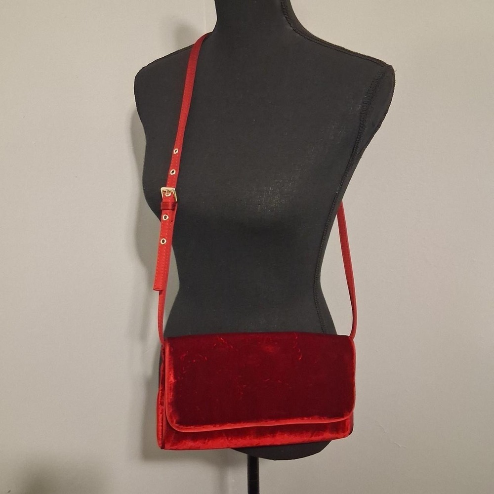 Velvet crossbody bag New Florence convertible clutch magnetic closure r